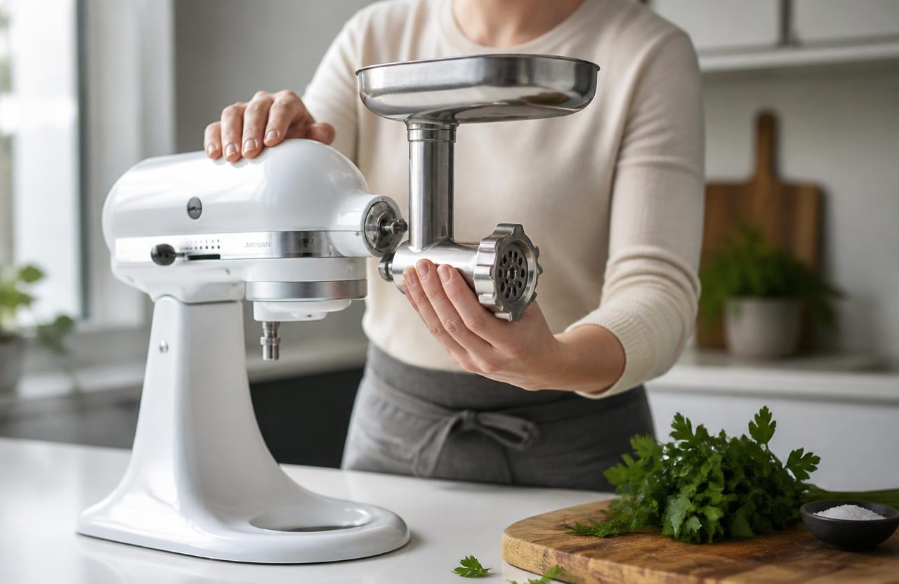 Adaptateur de hachoir à viande pour KitchenAid® : transformez votre robot en outil polyvalent